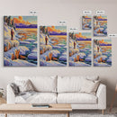 Winter Fishing, Snow, Landscape, Framed Canvas Print peaceful snowy fishing scene, winter mountain art, lodge or cabin living room wall decor