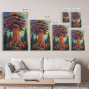 Tree Forest, Fantasy, Nature, Framed Canvas Print, Enchanted Woodland Wall Art, Kids Room or Nature Lover Gift, Boho Forest Decor