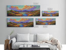 Serene River Sunset, Colorful Landscape Reflection, Nature Wall Scene, Framed Canvas Print, Bedroom Wall Art, Calming Scenic Artwork