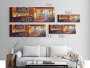 Rustic Cantina Interior, Mexican Bar Scene, Warm Home Decor, Framed Canvas Print, Dining Room Art, Cozy Southwestern Style