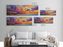Stormy Sunset, Coastal Skies, Mountain Ocean View, Dramatic Cloudscape, Canvas Print, Living Room Wall Art, Landscape Statement Art