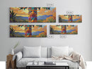 Totem Pole Art, Southwest Style, Desert Sky, Framed Canvas Print, Native Inspired, Living Room Wall Art, Cultural Landscape