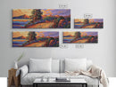 Sunset Trail, Mountain Path, Vibrant Nature, Canvas Print, Colorful Landscape Art, Rustic Home Decor, Fall Living Room Wall Art