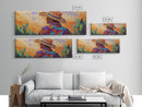 Mexican Cowboy, Sunset Western Portrait, Vibrant Hat Man, Desert Decor, Framed Canvas Print, Boho Art, Rustic Living Room Wall Art