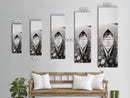 Rowboat Stillness, Peaceful Waters, Lake Canoe, Canvas Print, Entryway Wall Art, Minimalist Home Decor, Black and White Photography