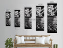 Lighthouse Drama, Coastal Storm, Rocky Shoreline Scene, Moody Ocean Sky, Framed Canvas Print, Nautical Living Room Wall Art, Black White Art