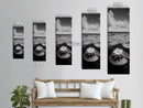 Water Lily Bloom, Lake Flowers, Lotus Petals, Peaceful Reflections, Botanical Art Framed Canvas Print, Spa Room Floral Wall Decor