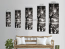 Sunlight Tree, Autumn Glow, Nature Shadowplay, Black White Forest Scene, Canvas Print, Fall Living Room Art, Boho Earthy Wall Decor