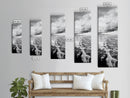 Stormy Waves, Sea Foam, Coastal Ocean, Canvas Print, Moody Seascape, Neutral Wall Art, Beach Bathroom or Entryway Home Decor