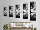 Reflections, Tranquil Shore, Tree Silhouette, Canvas Print, Zen Minimalist Decor, Beach Meditation Space or Spa Wall Art, Minimalist Decor