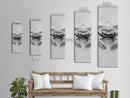 Crab Beach Art, Coastal Animal Print, Ocean Life Wall Decor, Bathroom or Kitchen Style, Framed Canvas Print, Black White Sea Creature