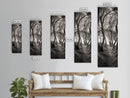 Twisted Trees, Enchanted Path, Forest Tunnel, Autumn Mood, Mystical Nature Framed Canvas Print, Fall Entryway Wall Art, Rustic Decor