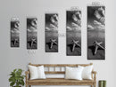 Starfish Beach, Shoreline Calm, Ocean Minimalism, Canvas Print, Coastal Living Room Wall Art, Nautical Bathroom Decor, Beach House Style