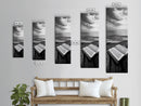 Seaside Book, Ocean Reading, Stormy Sky, Canvas Print, Cozy Beach House Art, Library Decor, Literary Wall Art, Moody Coastal Style