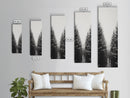 Snowy Forest, Pine Trees, Winter Woods, Minimal Art, Nordic Aesthetic, Canvas Print, Christmas Decor, Cozy Living Room Wall Art