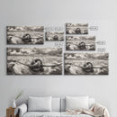 Ocean Knot, Stormy Sea, Nautical Rope, Seaside Wall Decor, Canvas Print, Rustic Coastal Wall Art, Bathroom Nautical Theme