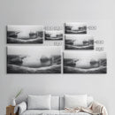Serene Fog Cliffs, Dreamy Coastline, Soft Light Seascape, Canvas Print, Tranquil Bedroom Wall Art, Minimal Nature Photography