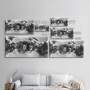 Tropical Beach Shack, Rustic Coastal Decor, Island Vibes, Palm Tree Jungle, Framed Canvas Print, Boho Living Room Wall Art