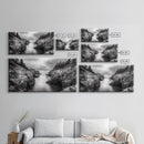 Ocean Passage, Cliff Channel, Rugged Coast, Forest Horizon, Canvas Print, dramatic nature art, large wall piece, hallway landscape art