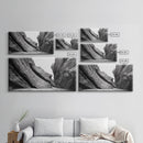 Canyon Rocks, Desert Wall, Natural Texture, Modern Rustic Decor, Framed Canvas Print, Bathroom Wall Art, Monochrome Earth Tones