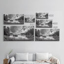 Misty Forest, Coastal Wilderness, Moody Landscape, Nature Escape, Framed Canvas Print, Cabin Decor, Autumn Wall Art, Woodland Aesthetic