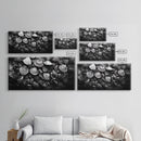 Seashell Close-Up, Ocean Texture Art, Nautical Beach Shells, Earthy Tones Decor, Framed Canvas Print, Bathroom Wall Art, Coastal Style