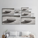 Zen Stone Focus, Natural Simplicity, Black and White Minimalist, Canvas Print, Spa Wall Art, Serene Bathroom Decor, Peaceful Aesthetic