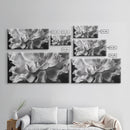 Floral Closeup, Petal Texture, Macro Bloom, Canvas Print, Botanical Bedroom Wall Art, Black And White Flower, Modern Nature Photography