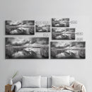Stormy Marsh, Cloudy Sky, River Reflection, Framed Canvas Print, Nature Wall Art, Moody Landscape, Autumn Decor, Office Or Study Artwork