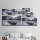 Coral Island, Tropical Ocean, Underwater Reef, Clear Sea, Framed Canvas Print, Beach House Art, Coastal Living Room Decor, Office Wall Decor