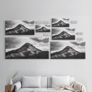 Mountain Peak, Majestic Range, Moody Skies, Canvas Print, Wilderness Wall Art, Cabin Decor, Adventure Style, Nature Inspired Room