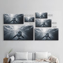 Underwater Dolphin, Ocean Wildlife Art, Marine Animal Decor, Coastal Vibes, Canvas Print, Bathroom Wall Art, Nautical Themed Room
