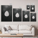 Floating Leaf, Still Water, Nature Simplicity, Autumn Calm, Canvas Print, Minimalist Wall Art, Bathroom Decor, Scandinavian Fall Style