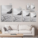 Tribal Blanket, Ocean Vibe, Coastal Pattern, Canvas Print, Beach Boho Wall Art, Neutral Home Decor, Summer Beach Bedroom