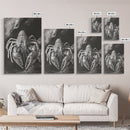 Lobster Close Up, Marine Life Art, Coastal Kitchen Decor, Monochrome Sea Animal, Framed Canvas Print, Ocean Wall Art, Nautical Print