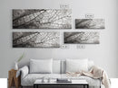 Macro Insect Wing, Abstract Nature Texture, Modern Neutral Wall Decor, Framed Canvas Print, Office Art, Monochrome Macro Photography