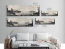 Foggy Coast, Misty Trees, Silent Bay, Canvas Print, Moody Landscape Photography, Bedroom Wall Art, Nature Inspired Decor