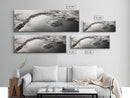 Minimalist Pond, Earth Texture, Fine Art Landscape, Framed Canvas Print, Neutral Wall Decor, Bathroom Wall Art, Modern Earthy Tones