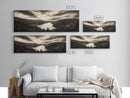 River Valley View, Dramatic Sky, Forest Landscape, Framed Canvas Print, Nature Photography, Entryway Wall Art, Moody Earth Tones
