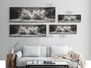 Ocean Splash, Powerful Wave Crash, Coastal Energy Wall Art, Framed Canvas Print, Modern Beach House Decor, Dynamic Living Room Art