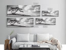 Windswept Tree, Coastal Nature, Ocean Cliff View, Framed Canvas Print, Zen Wall Art, Minimalist Decor, Calm Living Room Accent