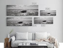 Prairie Cave, Windy Plains, Nature Escape, Canvas Print, Rustic Wall Art, Earthy Decor, Bedroom Accent, Black and White Landscape