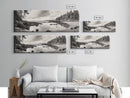 Tidal Pools, Coastal Calm, Forest Edge, Framed Canvas Print, Tranquil Bathroom Art, Pacific Northwest Decor, Nature Inspired Style