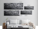 Liquid Texture Waves, Abstract Water Photography, Monochrome Art, Framed Canvas Print, Modern Living Room Wall Art, Nature-Inspired Decor