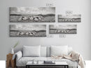 Scallop Shell Cluster, Dune Beach Scene, Canvas Print, Coastal Kitchen Decor, Minimalist Shell Wall Art, Natural Beach Aesthetic