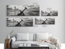 Seaside Iron Anchor, Rustic Beach Print, Nautical Ocean Art, Framed Canvas Print, Moody Wall Decor, Coastal Living Room Art