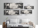 Surf Shack, Palm Trees, Tropical Boards, Canvas Print, retro beach wall art, coastal boho room decor, surfer cabin vibe, chill summer look