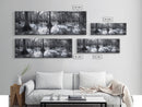 Swamp Roots, Cypress Trees, Flooded Forest, Framed Canvas Print, southern nature art, rustic lodge wall decor, moody woodland photography