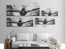 Underwater Swim, Black White Diver, Ocean Exploration, Canvas Print, modern bathroom wall art, sporty fitness vibe, minimalist ocean style