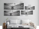 Metal Star Shore, Moody Beach Art, Rustic Coastal Decor, Autumn Vibes, Canvas Print, Farmhouse Living Room Wall Art